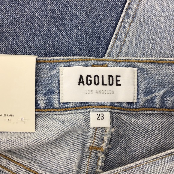 Agolde NWT Issa High Rise Long Slit Patchwork Denim Skirt, 23 - Picture 10 of 15